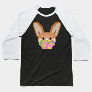 Dog Wearing Abstract spring #3 Mask Baseball T-Shirt